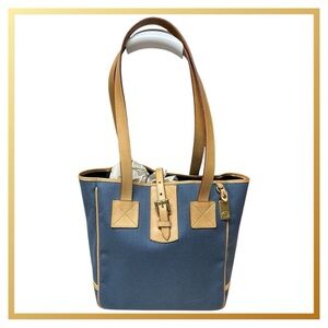 Stylish Blue and Tan Tote Bag
